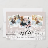 《写真》ぼけ味フレア |年末年始のフォトコラージカード シーズンカード (正面)