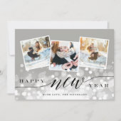 《写真》ぼけ味フレア |年末年始のフォトコラージカード シーズンカード (正面)