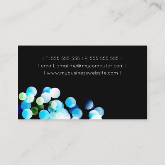 《写真》ぼけ味ブルーエレガントモダン名刺 名刺 (裏面)