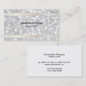 《写真》ぼけ味ホワイト金ゴールドバンディング 名刺 (正面/裏面)