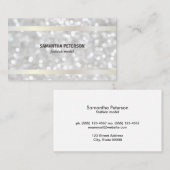 《写真》ぼけ味ホワイト金ゴールドバンディング 名刺 (正面/裏面)