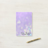 《写真》ぼけ味ポストItノート4x6 (紫) ポストイット (デスク上)