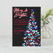 《写真》ぼけ味メリークリスマスツリーホリデー企業の シーズンカード (スタンド正面)