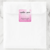 《写真》ぼけ味モダングリッターピンク大豆キャンドルラベル スクエアシール (バッグ)