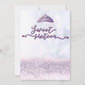 《写真》ぼけ味モダンパープルドレスティアラ甘い16 招待状 (裏面)