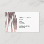 《写真》ぼけ味モダンヘアブレイダー、ブレイドB用ヘアサロン 名刺 (裏面)