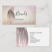 《写真》ぼけ味モダンヘアブレイダー、ブレイドB用ヘアサロン 名刺 (正面/裏面)