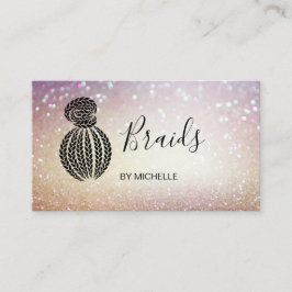 《写真》ぼけ味モダンヘアブレイダー、三つ編み用ヘアサロン 名刺