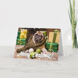 《写真》ぼけ味モダンメリークリスマスフォト シーズンカード