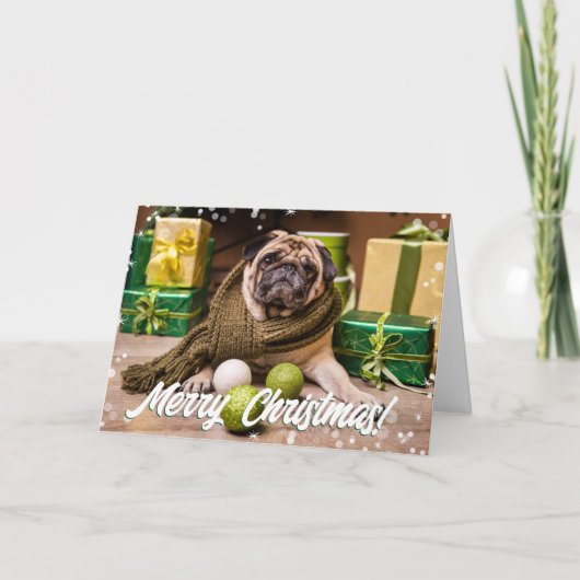 《写真》ぼけ味モダンメリークリスマスフォト シーズンカード (正面)