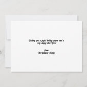 《写真》ぼけ味モダンメリークリスマスフォト ノートカード (裏面)