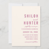 《写真》ぼけ味モダン灯 |ラベンダー | 結婚s 招待状 (正面)