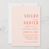 《写真》ぼけ味モダン灯 | Peach | 結婚s 招待状 (正面)