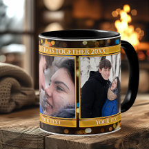 《写真》ぼけ味ラきらめくイト3枚の写真クリスマスマグ