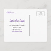 《写真》ぼけ味ライト日付を保存エレガントな誕生日パーティー 案内ポストカード (裏面)