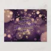 《写真》ぼけ味ライト日付を保存エレガントな誕生日パーティー 案内ポストカード (正面)