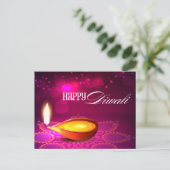 《写真》ぼけ味ライトDiwaliランプ ポストカード (スタンド正面)