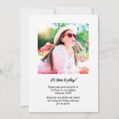 《写真》ぼけ味仮想誕生日パーティーの写真 招待状 (裏面)