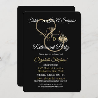 《写真》ぼけ味医師聴診器サプライズ退職パーティー 招待状