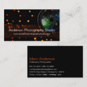 《写真》ぼけ味及びズームレンズのカメラマンの名刺D14 名刺 (正面/裏面)