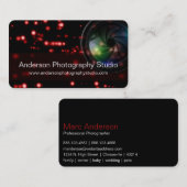《写真》ぼけ味及びズームレンズのカメラマンの名刺D16 名刺 (正面/裏面)