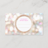 《写真》ぼけ味及びバラ金ゴールドシークインヘアサロンアポイントメント 予約カード (正面)