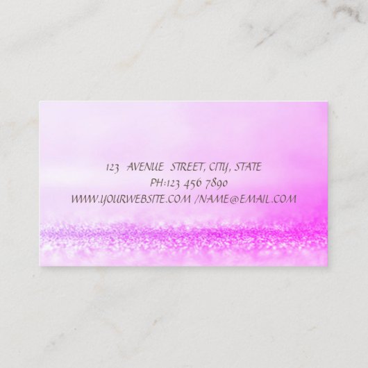 《写真》ぼけ味水彩模様ホログラフィカラフルック 名刺 (裏面)