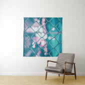 《写真》ぼけ味灯付きチェーンリンクフェンス タペストリー (インサイチュ(横))