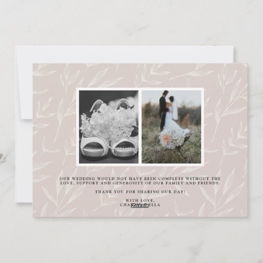 《写真》ぼけ味結婚Flareの写真サンキューカード シーズンカード (裏面)