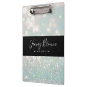 《写真》ぼけ味結晶グリッターパステルモノグラムクリップボード クリップボード (左)