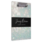 《写真》ぼけ味結晶グリッターパステルモノグラムクリップボード クリップボード (右)