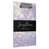 《写真》ぼけ味結晶グリッターパステルモノグラムクリップボード クリップボード (右)