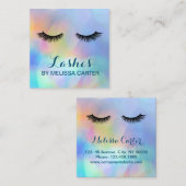 《写真》ぼけ味美しいサロンメイクアップアーティストラッシュ拡張機能 スクエア名刺 (正面/裏面)