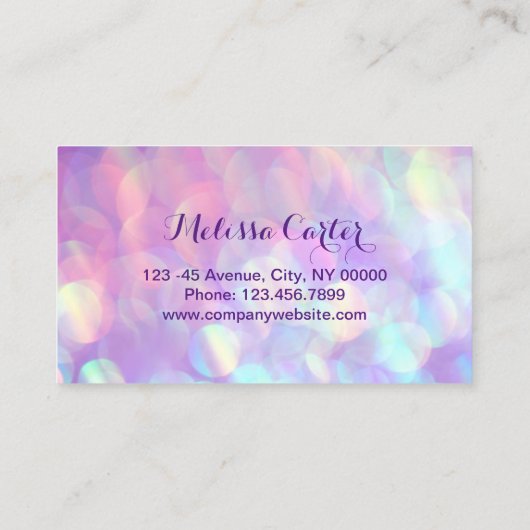 《写真》ぼけ味美しいサロンメイクアップアーティストラッシュ拡張機能 名刺 (裏面)