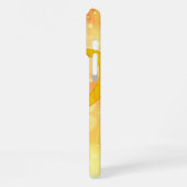 《写真》ぼけ味背景金ゴールドリンクハートモノグラム iPhoneケース (左側面)