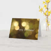 《写真》ぼけ味誕生日 カード (黄色い花)