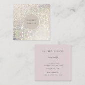 《写真》ぼけ味金ゴールドグリッター虹色スクエア名刺 スクエア名刺 (正面/裏面)