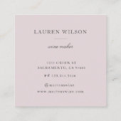 《写真》ぼけ味金ゴールドグリッター虹色スクエア名刺 スクエア名刺 (裏面)