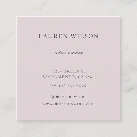 《写真》ぼけ味金ゴールドグリッター虹色スクエア名刺 スクエア名刺 (裏面)