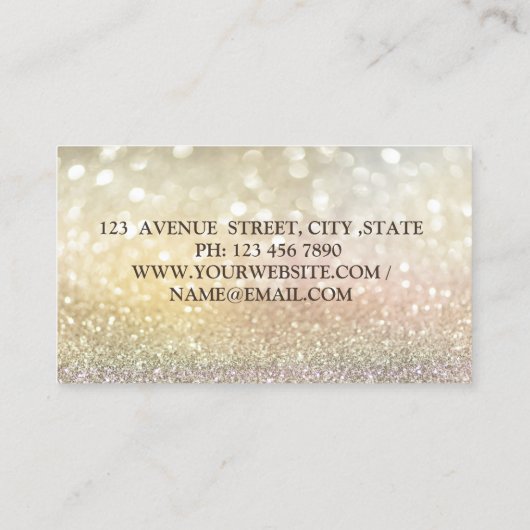 《写真》ぼけ味金ゴールドロータスフラワーヨガインストラクター 名刺 (裏面)