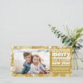 《写真》ぼけ味金ゴールド写真 – We Wish you a Merry Christmas シーズンカード (スタンド正面)