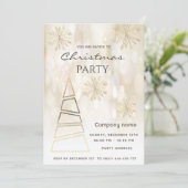 《写真》ぼけ味金ゴールド雪企業の雪クリスマスパーティー 招待状 (スタンド正面)