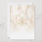 《写真》ぼけ味金ゴールド雪企業の雪クリスマスパーティー 招待状 (裏面)