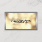 《写真》ぼけ味金ゴールド | ホームハンマーのロゴ名刺 名刺 (裏面)