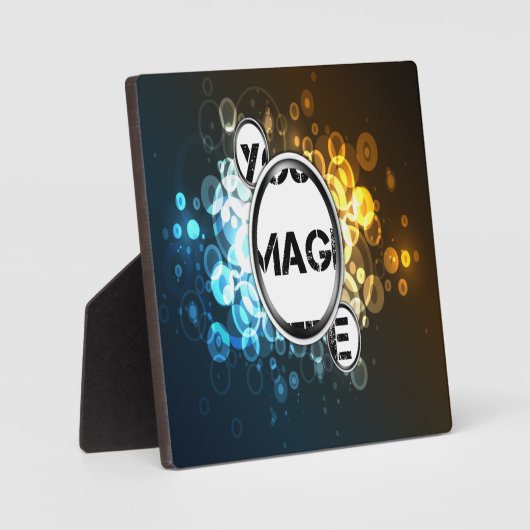 《写真》ぼけ味3フレーム抽象芸術アートプラーク フォトプラーク (正面)