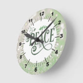 《写真》ぼけ味 |和平スクリプト ラウンド壁時計 (傾斜)