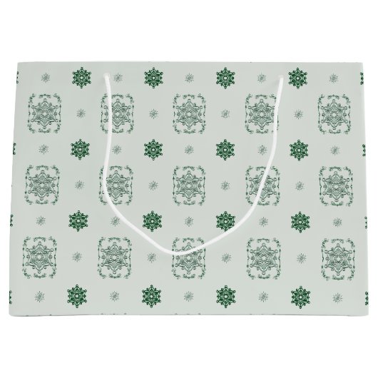 《写真》ぼけ味Navidad装飾雪片 ラージペーパーバッグ (正面)