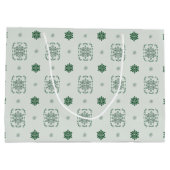 《写真》ぼけ味Navidad装飾雪片 ラージペーパーバッグ (裏面)