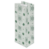 《写真》ぼけ味Navidad装飾雪片 ワインギフトバッグ (裏面アングル)