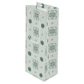 《写真》ぼけ味Navidad装飾雪片 ワインギフトバッグ (正面アングル)